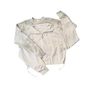 Lot 2 Jonathan Simkhai Organic Cotton Sweatshirts Zella Boxy Cropped L Casual